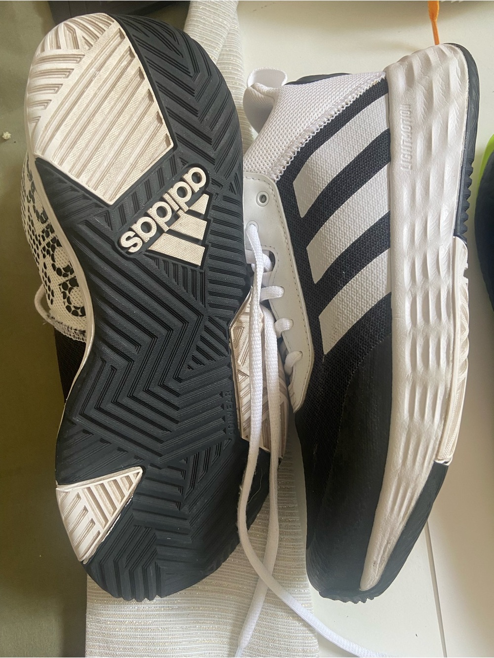 adidas Black and White Basketball Shoes